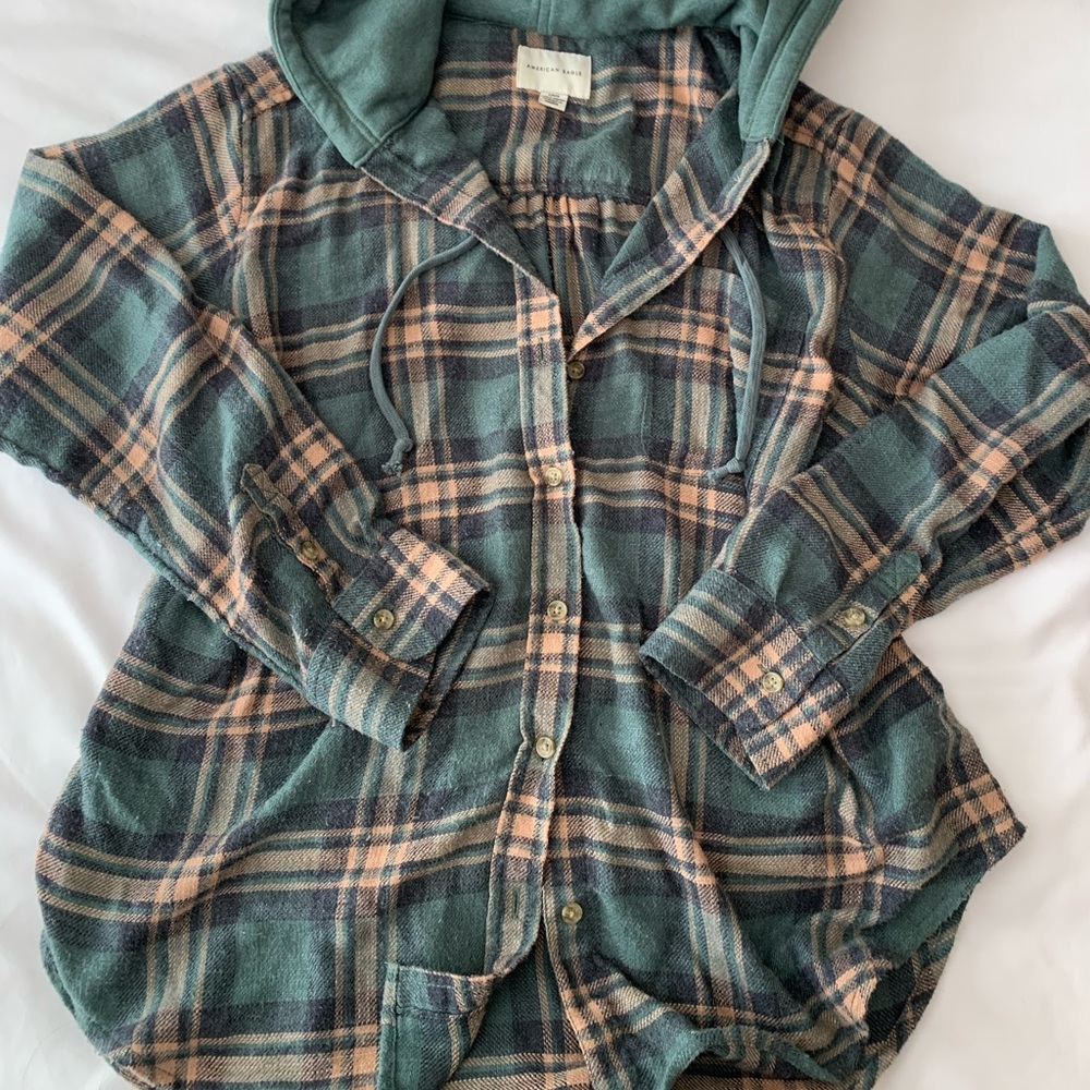 AE Hooded Boyfriend Flannel